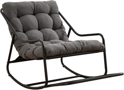 Cventrix Schommelstoel - Loungestoel voor binnen en buiten - Relaxfauteuil - Heerlijke Schommelstoel met dikke kussen