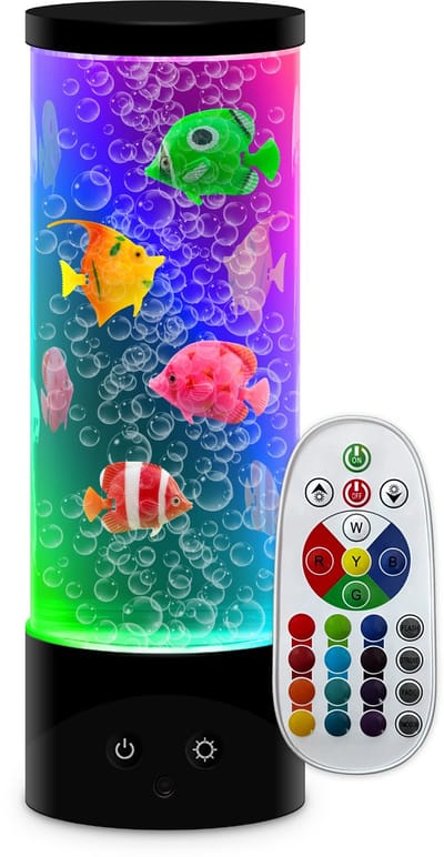 Party Funlight Fiske lampe med fjernbetjening H: 28cm