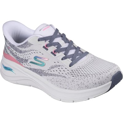 Skechers Arch Fit 3.0 Textiel Vrouwen Witte Mesh/Multi Trim Sneakers