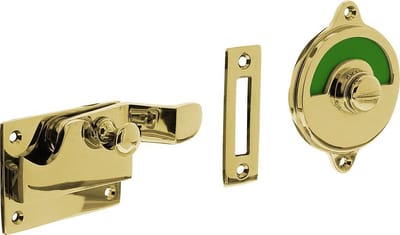 Intersteel WC-overslag met bocht rood / groen messing gelakt