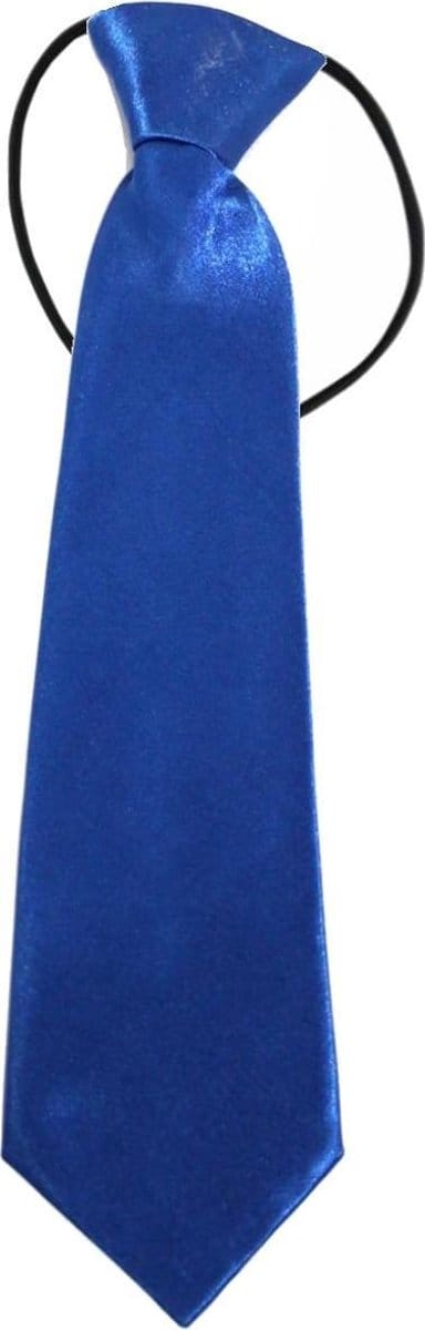 Fako Fashion - Kinderstropdas - Kinder Stropdas - Jongens Stropdas - Das - Effen - Elastiek - Royal Blauw - Koningsblauw