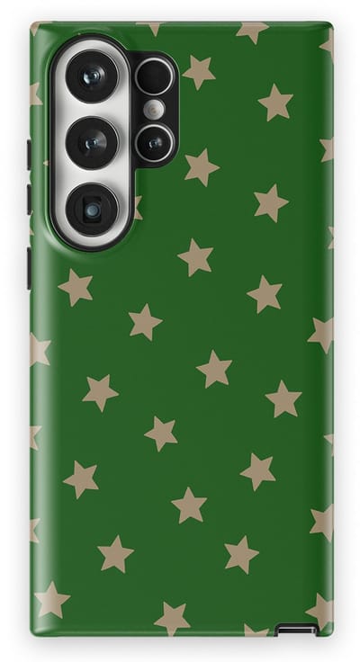 DripCase Hoesje Samsung Galaxy S23 Ultra | Sterren Design | Magnetisch Opladen | 2-in-1 Ontwerp | Stars Backcover Forest Gold