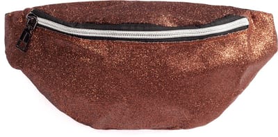 KIMU® Heuptasje Koper Glitters - Heuptas Goud Bruin Fanny Pack - Gouden Tasje Glitter Cross Body Tas Festival