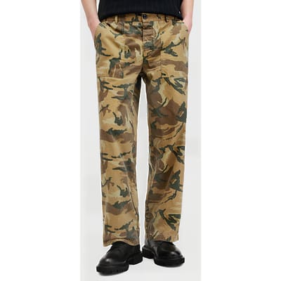 AllSaints Gaspar Trouser Camo Brown Maat: W32 | Tailored Broeken Outlet | Heren | Bruin