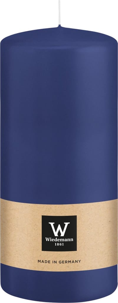 Wiedemann Cilinderkaars/stompkaars - donkerblauw - 15 x 7 cm - 63 branduren - zuilkaarsen