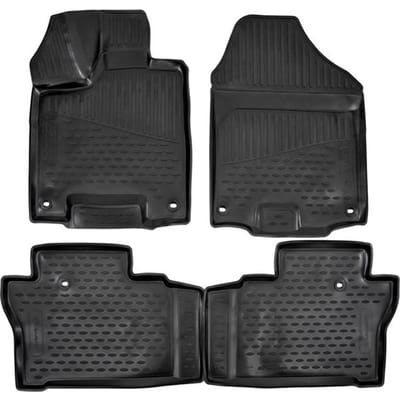 J&amp;j automotive | premium 3d tapis de sol en coautchouc compatible avec honda pilot depuis 2016 (usa)
