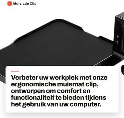Dailygoods- Muislade Ergonomisch Ontwerp - Uitschuifbaar - Onder Bureau - Muisplatform - Klemontwerp - Ruimtebesparend