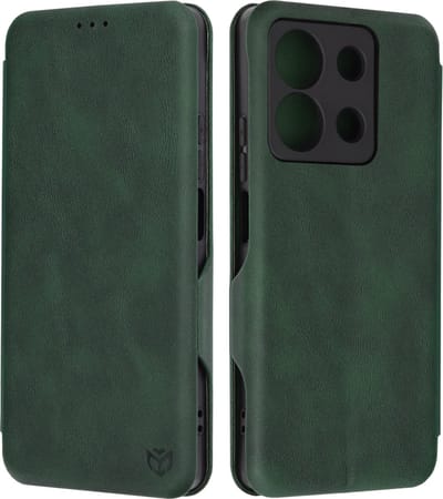 Hoesje geschikt voor Xiaomi Redmi Note 13 5G - Techsuit Safe+ Book Wallet Case - Donkergroen