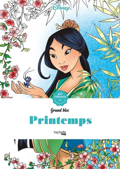 Disney Grand bloc Disney Printemps - Hachette heroes - Kleurboek voor volwassenen