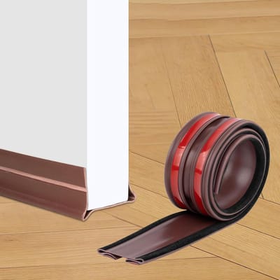 SnelShoppen - 93 cm Bruine Tochtstrip voor Deuren - Effectieve Deurdranger, Dichtingsstrip, Tochtwering, Binnen- en Buitengebruik, Energiebesparing, H