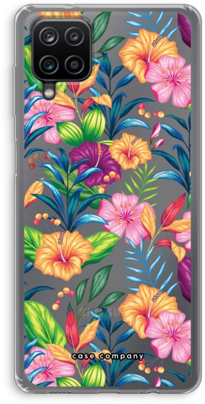 Case Company® - Hoesje geschikt voor Samsung Galaxy A12 hoesje - Tropisch 2 - Soft Cover Telefoonhoesje - Bescherming aan alle Kanten en Schermrand