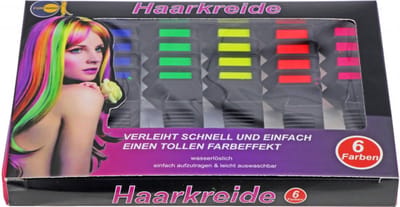 Haarkrijt, 6 verschillende kleuren