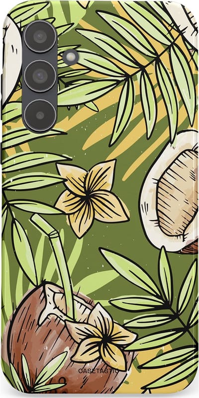 Casetastic Hoesje Geschikt voor Samsung A55 - Stijlvolle Beschermende Duo-layer Case - Kokos Chill