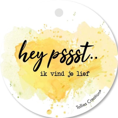 Tallies Cards - kadokaartjes  - bloemenkaartjes - Hey Pssst... - Aquarel - set van 5 kaarten - valentijnskaart - valentijn  - moeder - mama - liefde - 100% Duurzaam