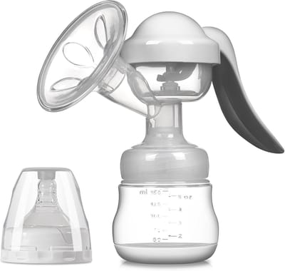 Handmatige siliconen borstkolf 150 ml BPA-vrij – ergonomische kolf met verstelbare zuigkracht – draagbare melkverzamelaar voor borstvoeding – ideaal reisaccessoire voor moeders.L