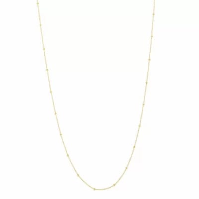Bijoutheek Collier Basis balletjes 50cm Goud