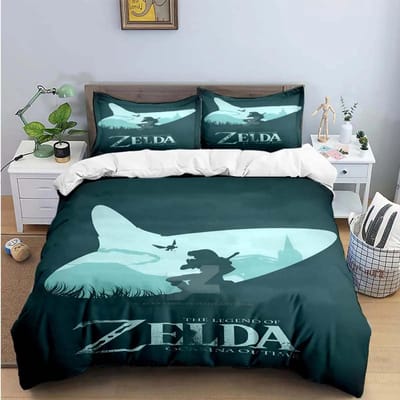 Prachtige Spel Z-Zelda Beddengoed Sets Prachtige Set Dekbedovertrek Beddekenset Beddengoed Set Luxe Cadeau Huis Textiel US Twin(172*218cm)3pcs