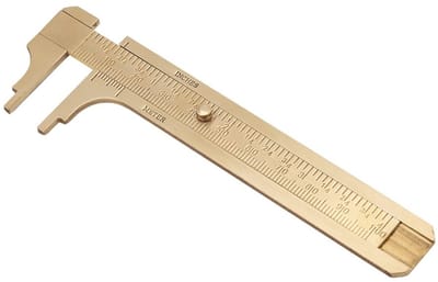 Dailygoods- Schuifmaat Dubbele Schaal - Vernier Caliper - 80mm/100mm - Hoogwaardige Messing - Lichtgewicht - Precisie Meetinstrument - Meetlat