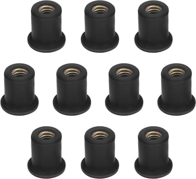 Set van 10 M6 Rubber Moeren voor Motorfiets Windscherm en Bevestiging - Geschikt voor Honda en Suzuki