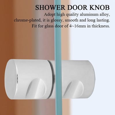 Dailygoods- Douchedeurknop Verchroomd - Aluminiumlegering - Ergonomische Handgreep - Eenvoudige Installatie - Geschikt voor Glazen Deuren 4-16 mm - Corrosiebestendig - Deurgreep