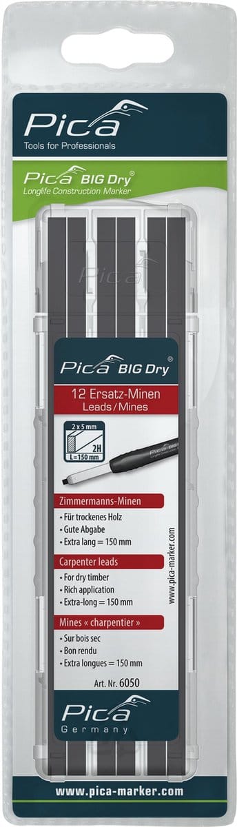 Pica 6050 Big Dry Navulling Carpenter 2H - 12 stuks