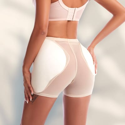 Wow Peach - Padded Shapewear Hips & Butt Lift Short - Hipdips - Tegen hipdips - Heup en Billen Vulling - Corrigerend Ondergoed - Shaping Broek - Comfort Short - Nude - Large