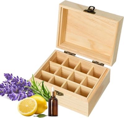 80 Holes Essentiële Olie Opslagdoos voor Aromatherapie, Nagellak en Geuren - Houten Organizer voor Flesjes van 5-25ml