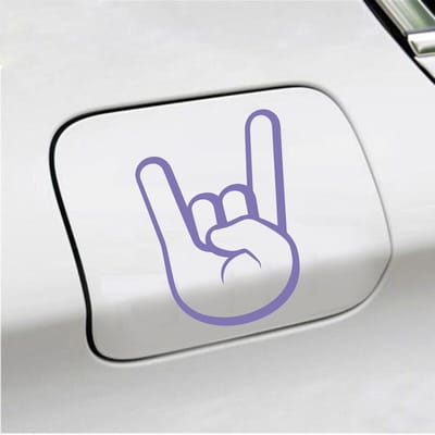 Bumpersticker - Rock N Roll - 12 X 9 - Paars