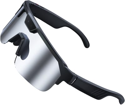Zeblaze Fietsbrillen Heren - AI Sportbril met Camera - UV 400 - Sport Zonnebril - Sportbril - Mountainbike - Wielren - Ski - Wintersport - Unisex Polariserende Zonnebril - Zilver