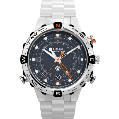 Timex Expedition North Tide/Temp/Compass TW2Y12900 Horloge - Staal - Zilverkleurig - Ø 45 mm