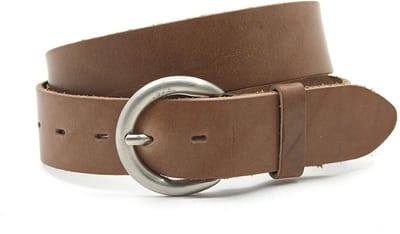 Dames riem cognac - 4 cm breed - Leer - Jeans riem - Stoer - Maat 85