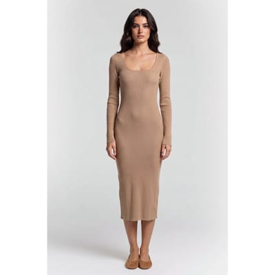 & Other Stories La Arabelle Dress Beige Size: M | Midi Dresses Outlet | Dames | Beige