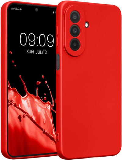 kwmobile metallic telefoonhoesje van TPU - geschikt voor Samsung Galaxy A27 5G - Flexible case voor smartphone - In metallic donkerrood