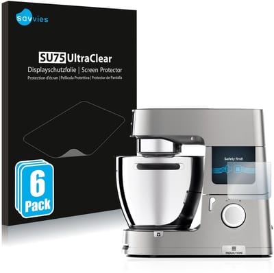 Savvies - Screenprotector voor Kenwood KCL 95 cooking chef XL. - Folie Beschermfolie transparant 6 Stuks