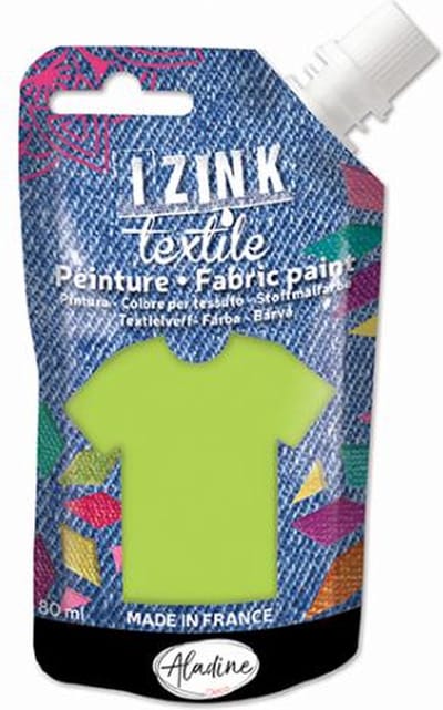 Izink Fabric Paint Textile Vert Clair Satin 50 ml