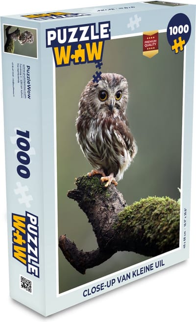 Puzzel Close-up van kleine uil - Legpuzzel - Puzzel 1000 stukjes volwassenen