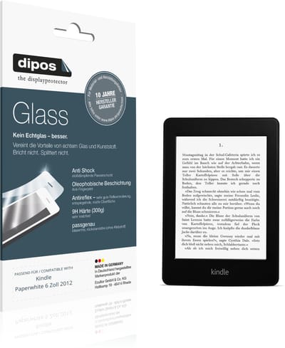 dipos – 2x Matte Pantserfolie geschikt voor Kindle Paperwhite 6 Zoll 2012 | 9H Screenprotector