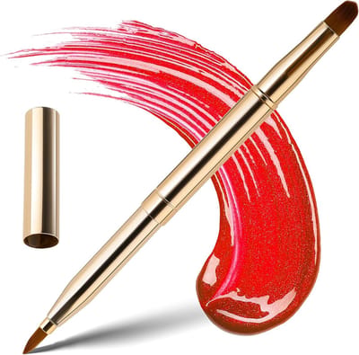 Solidchoice- Lipborstel Intrekbaar - Dubbele Lippenborstel - Make-up Borstel - Oogschaduwborstel - Concealer Borstel - Taps Toelopende Punt - Make-upkwast