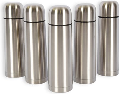 Kwalitatieve Thermosfles voor Koffie/Thee - Set van 5 - 750 ml - Roestvrij Staal - Dubbelwandig