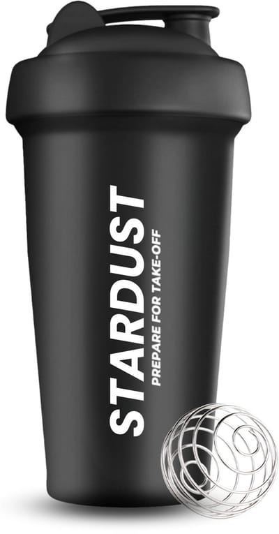Sterrenstof Shaker - Shakebeker - Met Mixer - 700ml - Proteïne Shaker - Zwart