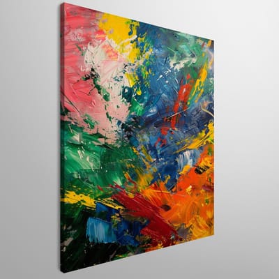 Abstracte kunst | Abstractie in kleur: een verbeelding van de diepste emoties | Kunst - 30x45 centimeter op Canvas | Foto op Canvas