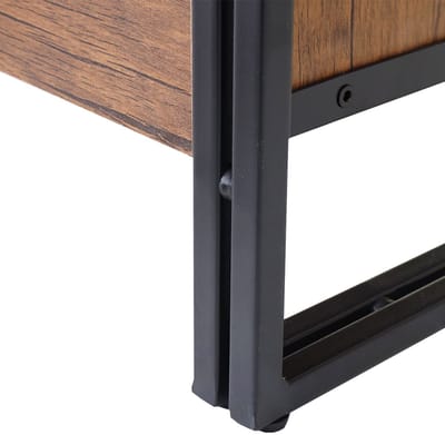 Highboard MCW-A27, ladekast, kast, 6 laden 115x80x40cm 3D structuur, wild eiken look