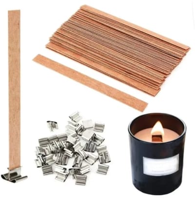 Actie4you® - Zelf Kaarsen Maken Voor Volwassenen Houten Lonten - 50 houten - Geur Kaarsen Maken - Kaarslonten - Kaarsenlont - Candle Making Kit - Hergebruiken Kaarsvet – Luxe Kaarslonten - 1.2CMx15CM