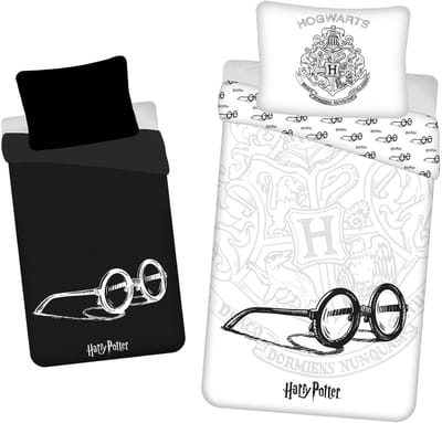 Harry Potter Dekbedovertrek Glasses glow in the dark - 140 x 200 cm - 70 x 90 cm