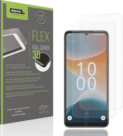 dipos FLEX – 2x Matte Screenprotector geschikt voor Cricket Icon Pro 2026 | Volledige Schermbescherming | Case-Friendly