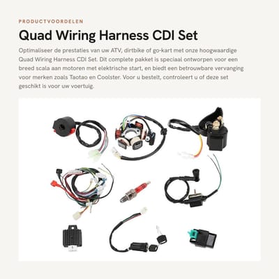 Dailygoods - Quad Wiring Harness CDI Set voor ATV, Dirtbike en Go Kart - Hoogwaardige Vervangingsonderdelen