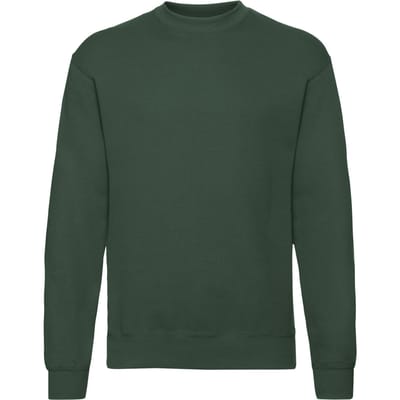 Fruit of the Loom Heren Klassiek Ingelegd Sweatshirt (Fles groen)