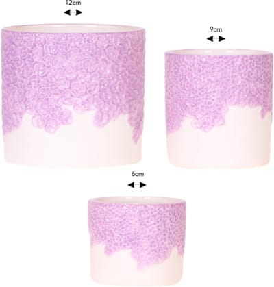 Kolibri Company | Combi deal | Bloom sierpot paars – set 6 cm + 9 cm + 12 cm
