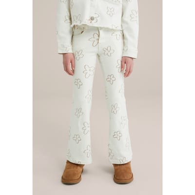 WE Fashion 5-pocket Mid Waist White Taglia: 158 | Pantaloni Outlet | Unisex | Bianco