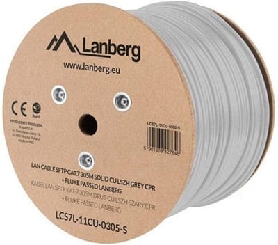 Lanberg bulk cable - 305 m - pantone cool grey 5C - Grijs